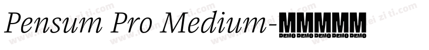 Pensum Pro Medium字体转换